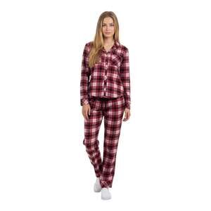 Victoria's Secret Women's Red and Pink Plaid Flannel Pajama Set